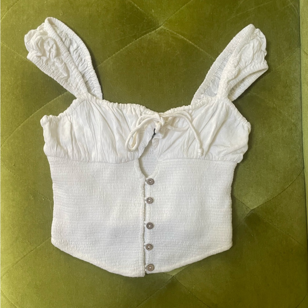 BDG white crop top